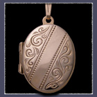 14 Karat Yellow Oval Locket Pendant Image
