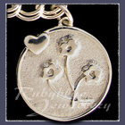 Sterling Silver 'Heart and Flowers' Charm Image