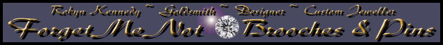 Rubyblue Jewelry Forget Me Not Collection Brooches and Pins Image
